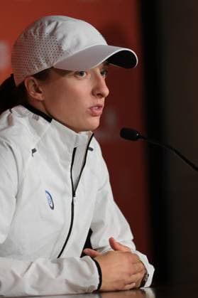 Mutua Madrid Open - Day Seven Iga Swiatek of Poland seen during a press conference, PK, Pressekonferenz on day seven of the Mutua Madrid Open at La Caja Magica. on April 30, 2023 in Madrid, Spain madrid Spain  Copyright: xOscarxGonzalezx originalFilename:gonzalez-notitle230430_npOsO.jpg