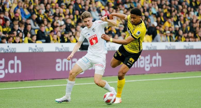Photo Manuel Geisser 30 04 2023 Wankdorf Stadium Bern , Season 2022 2023 Men Football Super League BSC Young Boys Bern FC Luzern Lars Villiger FC Luzern vs Aurele Amenda Young Boys