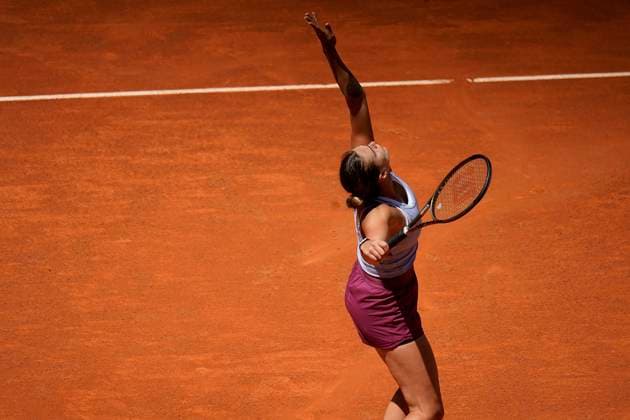 RECORD DATE NOT STATED Mutua Madrid Open - Day Eight Aryna Sabalenka of Belarus during their match against Mirra Andreeva of Russian on Day Eight of the Mutua Madrid Open at La Caja Magica on 1st May, 2023 in Madrid, Spain. Madrid Spain  Copyright: xJuanxCarlosxLucasx originalFilename:lucas-notitle230501_nptgO.jpg
