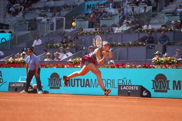 Paula Badosa vs Maria Sakkari Masters Series Mutua Madrid Open 2023 in Madrid on 01 May 2023 Cordon Press