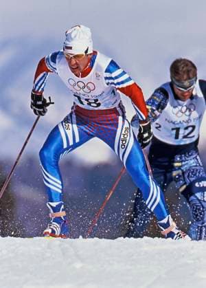 Japan. Russian athlete Alexei Prokurorov competes in the 15 kilometres freestyle ski event during the 1998 Winter Olympics. Robert Maximov TASS  58650356