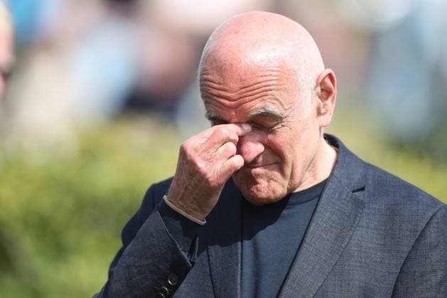 01 05 2023, Hannover, racecourse Langenhagen Neue Bult, Hannover 96 race day at the racecourse CEO Martin Kind management disappointed, disappointment, sad Lower Saxony Germany
