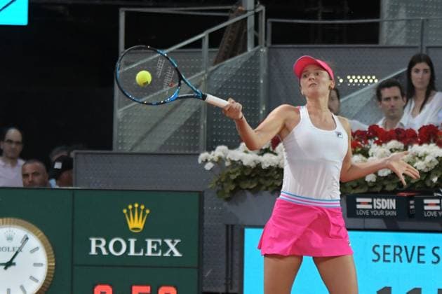 RECORD DATE NOT STATED Mutua Madrid Open Irina Begu during his match against on Maria Sakkari of the Mutua Madrid Open at La Caja Magica on 2st May, 2023 in Madrid, Copyright: xAndreaxRositox DSC_4907
