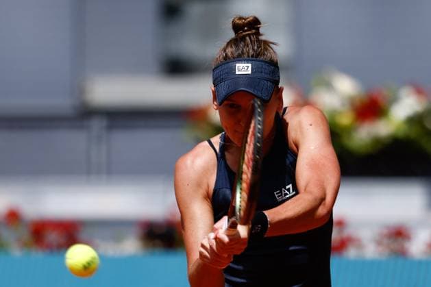 May 3, 2023, MADRID, MADRID, SPAIN: Veronika Kudermetova of Russia in action against Jessica Pegula of United States during the Mutua Madrid Open 2023 celebrated at Caja Magica on May 03, 2023 in Madrid, Spain. MADRID SPAIN - ZUMAa181 20230503_zaa_a181_021 Copyright: xOscarxJ.xBarrosox