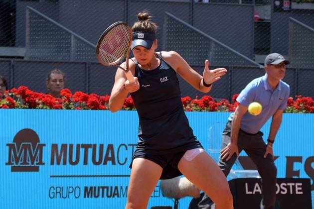 Mutua Madrid Open Veronika Kudermetova during his match against on Jessica Pegula of the Mutua Madrid Open at La Caja Magica on 2st May, 2023 in Madrid Copyright: xAndreaxRositox DSC_5683