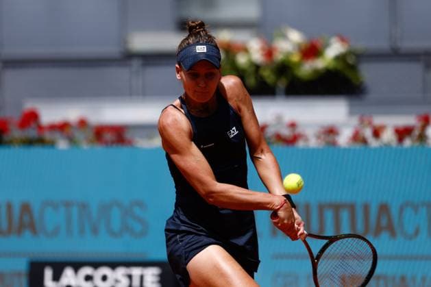 May 3, 2023, MADRID, MADRID, SPAIN: Veronika Kudermetova of Russia in action against Jessica Pegula of United States during the Mutua Madrid Open 2023 celebrated at Caja Magica on May 03, 2023 in Madrid, Spain. MADRID SPAIN - ZUMAa181 20230503_zaa_a181_020 Copyright: xOscarxJ.xBarrosox