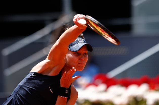 May 3, 2023, MADRID, MADRID, SPAIN: Veronika Kudermetova of Russia in action against Jessica Pegula of United States during the Mutua Madrid Open 2023 celebrated at Caja Magica on May 03, 2023 in Madrid, Spain. MADRID SPAIN - ZUMAa181 20230503_zaa_a181_026 Copyright: xOscarxJ.xBarrosox