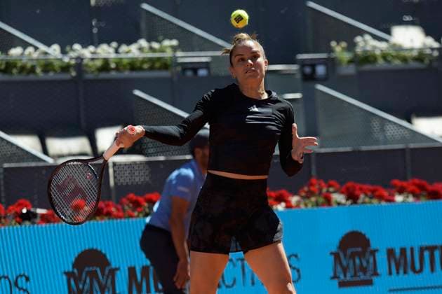 Mutua Madrid Open 2023 Maria Sakkari of Greece during their match ( semi-final) against Aryna Sabalenka of Belarus on Day Eleven of the Mutua Madrid Open at La Caja Magica on 4th May, 2023 in Madrid, Spain. Madrid Spain  Copyright: xJuanxCarlosxLucasx originalFilename:lucas-notitle230504_npUpr.jpg