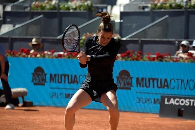 Mutua Madrid Open 2023 Maria Sakkari of Greece during their match ( semi-final) against Aryna Sabalenka of Belarus on Day Eleven of the Mutua Madrid Open at La Caja Magica on 4th May, 2023 in Madrid, Spain. Madrid Spain  Copyright: xJuanxCarlosxLucasx originalFilename:lucas-notitle230504_np7do.jpg