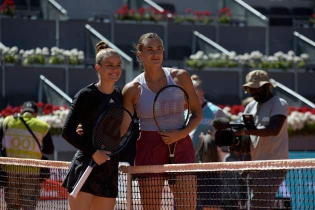 Mutua Madrid Open 2023 Maria Sakkari of Greece during their match ( semi-final) against Aryna Sabalenka of Belarus on Day Eleven of the Mutua Madrid Open at La Caja Magica on 4th May, 2023 in Madrid, Spain. Madrid Spain  Copyright: xJuanxCarlosxLucasx originalFilename:lucas-notitle230504_npJZe.jpg