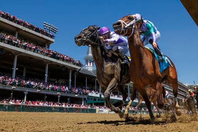 Sport Themen der Woche KW18 May 5, 2023, Louisville, KY, USA: Red Carpet Ready (6), ridden by Luis Saez, wins the Eight Belles Stakes (Grade 2) on Kentucky Oaks Day at Churchill Downs on May 5, 2023 in Louisville, Kentucky. Eclipse Sportswire CSM Louisville USA - ZUMAcs17 20230505_zaf_cs17_010 Copyright: xEversx