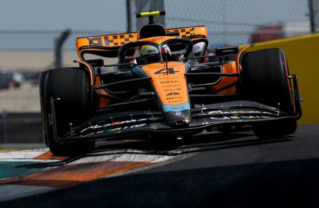 4 Lando Norris GBR, McLaren F1 Team , F1 Grand Prix of Miami at Miami International Autodrome on May 5, 2023 in Miami, United States of America Photo by HOCH ZWEI Miami United States of America