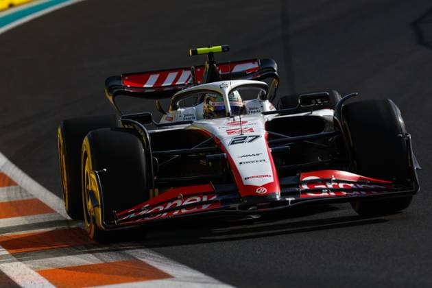 27 Nico Hulkenberg DEU, MoneyGram Haas F1 Team , F1 Grand Prix of Miami at Miami International Autodrome on May 6, 2023 in Miami, United States of America Photo by HOCH ZWEI Miami United States of America