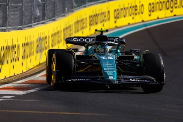 14 Fernando Alonso ESP, Aston Martin Aramco Cognizant F1 Team , F1 Grand Prix of Miami at Miami International Autodrome on May 5, 2023 in Miami, United States of America Photo by HOCH ZWEI Miami United States of America