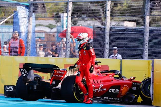 Formula 1, GP Miami, Charles Leclerc Crash
