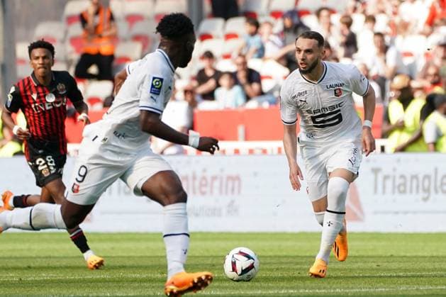 Amine Gouiri (Stade Rennais) FOOTBALL : OGC Nice vs Stade Rennais - Ligue 1 Uber Eats - Nice - 06 05 2023 NorbertScanella Panoramic 