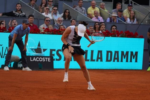 Iga Swiatek POL vs Aryna Sabalenka BY during the women s tennis final of the Mutua Madrid Open, Madrid May 06, 2023 Cordon Press