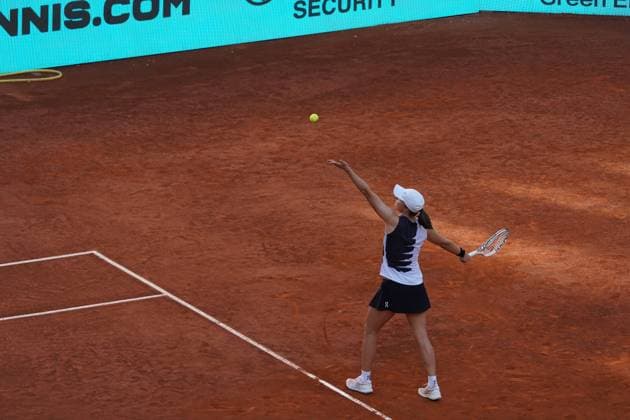 Iga Swiatek POL vs Aryna Sabalenka BY during the women s tennis final of the Mutua Madrid Open, Madrid May 06, 2023 Cordon Press