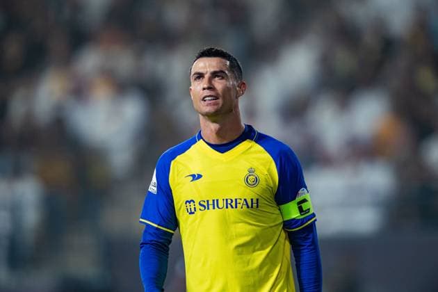 Al-Nassr FC vs Al-Raed FC - SAFF Roshn Saudi Pro League 2023-24 Match Day 24 Cristiano Ronaldo of Al-Nassr FC gestures against Al-Raed FC during their SAFF Roshn Saudi Pro League 2023-24 Match Day 24 at Al-Awwal Park Stadium on April 29, 2023 in Riyadh, Saudi Arabia. Riyadh Al-Awwal Park Stadium Saudi Arabia  Copyright: xVictorxFrailex 0246921176st