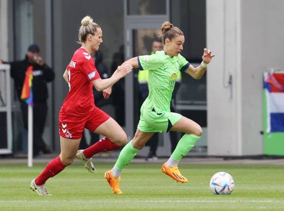 VfL Wolfsburg women vs 1 FC Cologne Wolfsburg, 07 05 2023, soccer, women, season 22 23, Flyeralarm Bundesliga, 19 matchday, VfL Wolfsburg vs 1 FC Cologne, picture shows Felicitas Rauch Vfl, 13 Wolfsburg