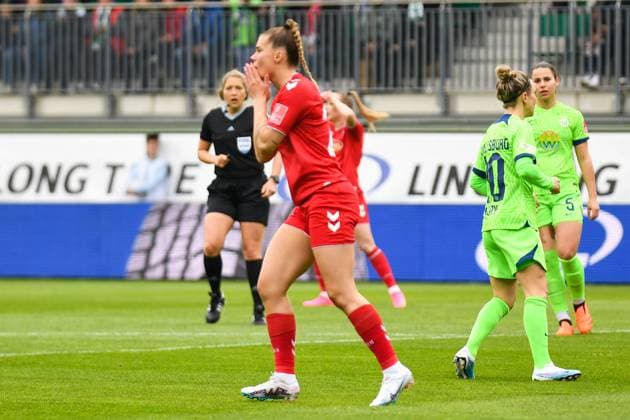 Soccer I Women I Season 2022 2023 I 19 Matchday I VfL Wolfsburg 1 FC Köln I 07 05 2023 Scraped close to scoring Selina Cerci 29, 1 FC Köln Wolfsburg AOK Stadium Lower Saxony Germany Copyright: xLobeca InesxHähnelx