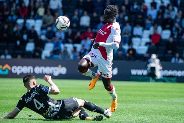 KrÃ pin Diatta (AS Monaco) FOOTBALL : Angers SCO vs AS Monaco - Ligue 1 - Journee 34 - 07 05 2023 BaptisteAutissier Panoramic 