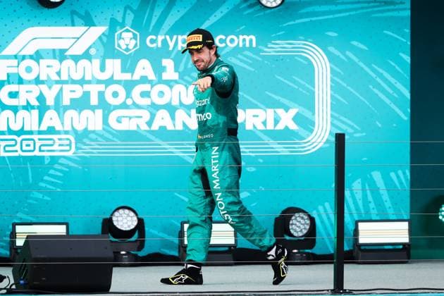 14 Fernando Alonso ESP, Aston Martin Aramco Cognizant F1 Team , F1 Grand Prix of Miami at Miami International Autodrome on May 7, 2023 in Miami, United States of America Photo by HOCH ZWEI Miami United States of America