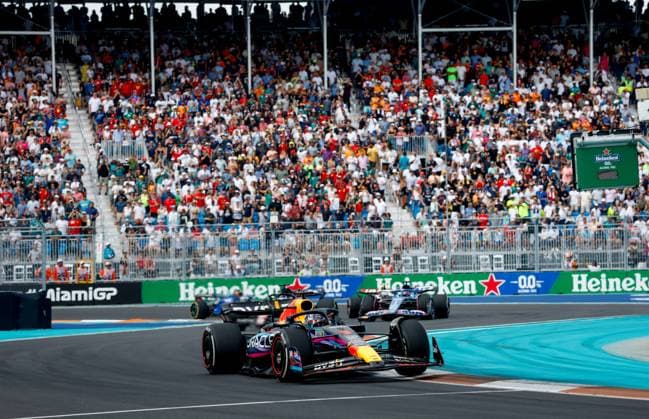 1 Max Verstappen NLD, Oracle Red Bull Racing , F1 Grand Prix of Miami at Miami International Autodrome on May 7, 2023 in Miami, United States of America Photo by HOCH ZWEI Miami United States of America