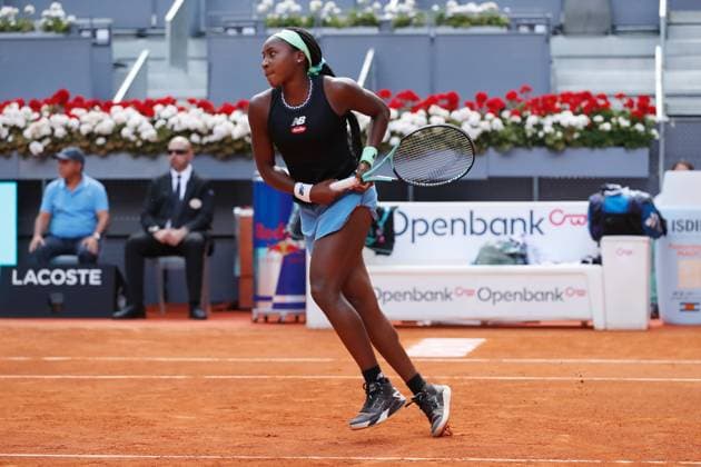 Coco Gauff (USA), MAY 7, 2023 - Tennis : Coco Gauff during doubles final match against Victoria Azarenka and Beatriz Haddad Maia on the WTA, Tennis Damen 1000 tournaments Mutua Madrid Open tennis tournament at the Caja Magica in Madrid, Spain. Noxthirdxpartyxsales  (217897372)