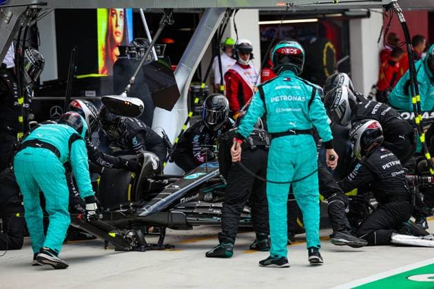 63 George Russell GBR, Mercedes AMG Petronas F1 Team , F1 Grand Prix of Miami at Miami International Autodrome on May 7, 2023 in Miami, United States of America Photo by HOCH ZWEI Miami United States of America