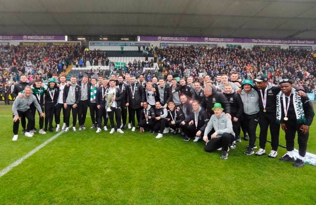 Plymouth Argyle promotion celebrations, Plymouth, UK 8 May 2023 Plymouth Argyle Champions of League 1 during Plymouth Argyle promotion celebrations on 8th May 2023 at Home Park, Plymouth, Devon - Plymouth Home Park Devon England Copyright: xDavexRowntree PPAUKx PPA-030088