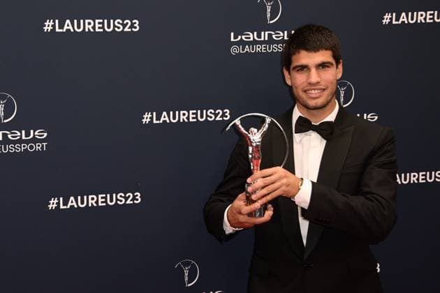 Sport Themen der Woche KW19 Sport Bilder des Tages Carlos Alcaraz - trophee : Laureus World Sports Awards - Paris - 08 05 2023 FedericoPestellini Panoramic 