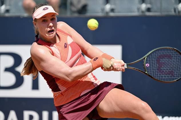 May 9, 2023, ROME: Anna Blinkova of Russia in action during her women s singles first round match against Mayar Sherif of Egypt at the Italian Open tennis tournament in Rome, Italy, 09 May 2023. ANSA ETTORE FERRARI ROME - ZUMAa110 20230509_zaf_a110_005 Copyright: xEttorexFerrarix