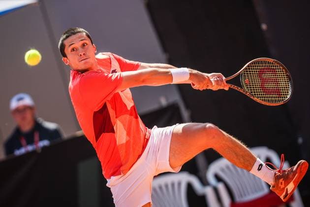 Sport Themen der Woche KW19 Sport Bilder des Tages TENNIS - ATP, Tennis Herren DANUBE Upper Austria Open MAUTHAUSEN,AUSTRIA,09.MAY.23 - TENNIS - ATP Challenger Tour, DANUBE Upper Austria Open. Image shows Harold Mayot (FRA).  GEPAxpictures xManfredxBinder
