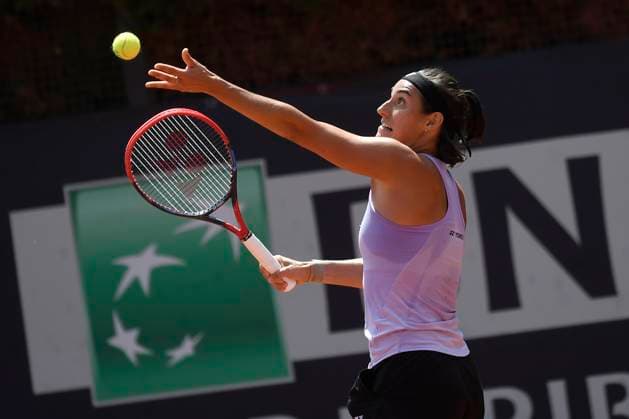 Caroline Garcia of France is training during the Internazionali BNL d Italia tennis tournament at Foro Italico in Rome, Italy on May 9th, 2023. antoniettaxbaldassarre
