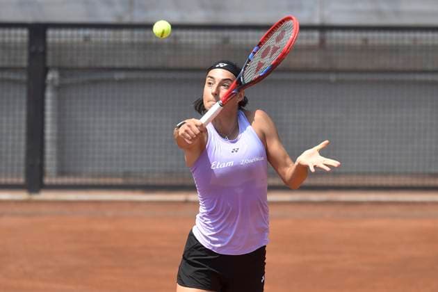 Caroline Garcia of France is training during the Internazionali BNL d Italia tennis tournament at Foro Italico in Rome, Italy on May 9th, 2023. antoniettaxbaldassarre
