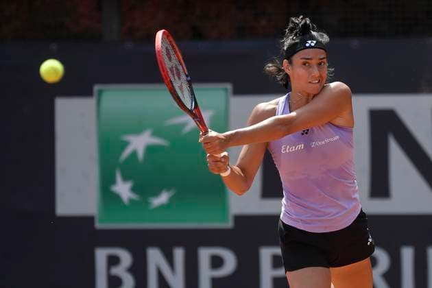Caroline Garcia of France is training during the Internazionali BNL d Italia tennis tournament at Foro Italico in Rome, Italy on May 9th, 2023. antoniettaxbaldassarre