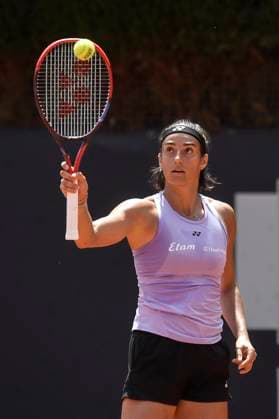 Caroline Garcia of France is training during the Internazionali BNL d Italia tennis tournament at Foro Italico in Rome, Italy on May 9th, 2023. antoniettaxbaldassarre