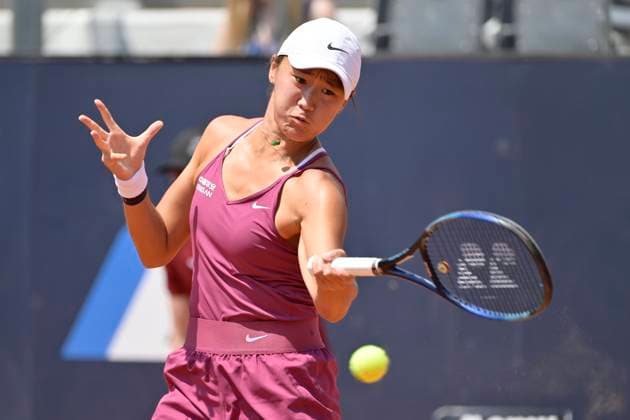 Photo Fabrizio Corradetti LaPresse May 09 2023 Rome, Italy Tennis Internazionali BNL d Italia 2023 Xiyu Wang (CHN) vs Lucrezia Stefanini (ITA) In the pic: Xiyu Wang (CHN)  Copyright: xFabrizioxCorradettix xLaPressex
