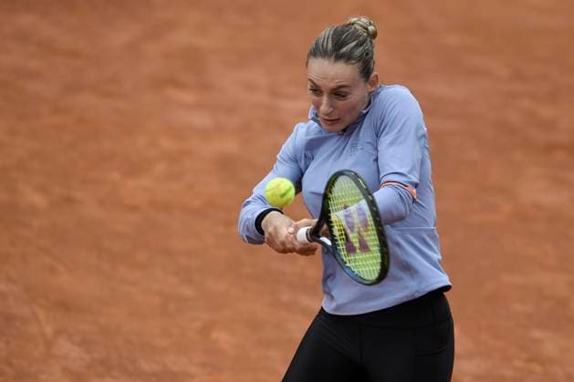 Ana Bogdan of Romania during her match against Nao Hibino of Japan at the Internazionali BNL d Italia tennis tournament at Foro Italico in Rome, Italy on May 10th, 2023. antoniettaxbaldassarre
