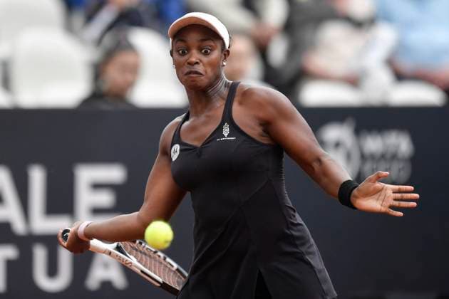 Sloane Stephens of United States of America during her match against Nadia Podoroska of Argentina at the Internazionali BNL d Italia tennis tournament at Foro Italico in Rome, Italy on May 10th, 2023. antoniettaxbaldassarre
