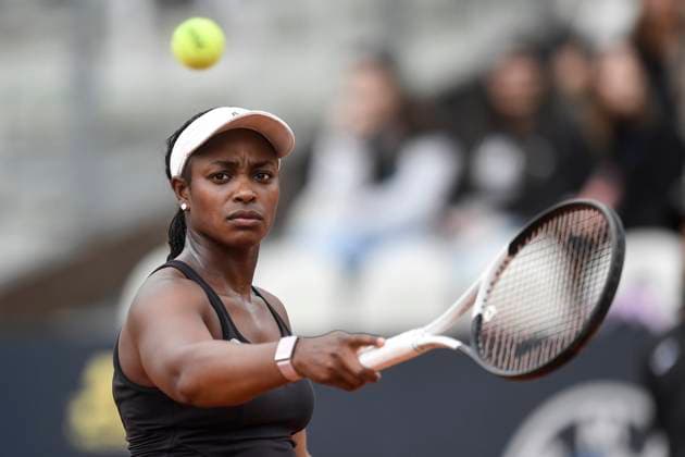 Sloane Stephens of United States of America during her match against Nadia Podoroska of Argentina at the Internazionali BNL d Italia tennis tournament at Foro Italico in Rome, Italy on May 10th, 2023. antoniettaxbaldassarre