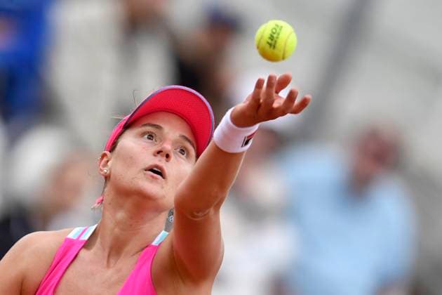 Nadia Podoroska of Argentina during her match against Sloane Stephens of United States of America at the Internazionali BNL d Italia tennis tournament at Foro Italico in Rome, Italy on May 10th, 2023. antoniettaxbaldassarre