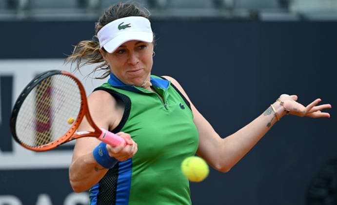 May 10, 2023, ROME: Anastasia Pavlyuchenkova of Russia in action during her women s singles first round match against Sara Errani of Italy (not pictured) at the Italian Open tennis tournament in Rome, Italy, 10 May 2023. ANSA ETTORE FERRARI ROME - ZUMAa110 20230510_zaf_a110_052 Copyright: xEttorexFerrarix