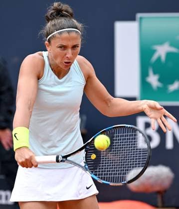 May 10, 2023, ROME: Sara Errani of Italy in action during her women s singles first round match against Anastasia Pavlyuchenkova of Russia (not pictured) at the Italian Open tennis tournament in Rome, Italy, 10 May 2023. ANSA ETTORE FERRARI ROME - ZUMAa110 20230510_zaf_a110_049 Copyright: xEttorexFerrarix
