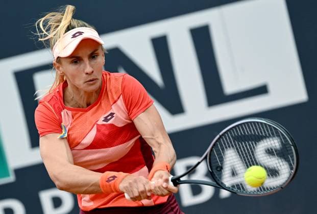 May 10, 2023, ROME: Lesia Tsurenko of Ukraine in action during her women s singles first round match against Elina Svitolina of Ukraine (not pictured) at the Italian Open tennis tournament in Rome, Italy, 10 May 2023. ANSA ETTORE FERRARI Italian Open tennis tournament  - ZUMAa110 20230510_zaf_a110_061 Copyright: xEttorexFerrarix