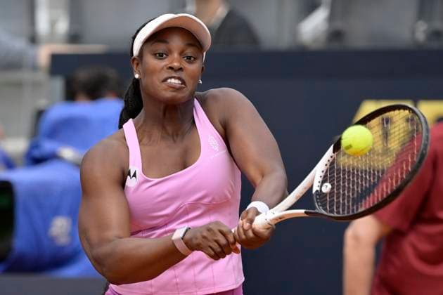 Photo Fabrizio Corradetti LaPresse May 11 2023 Rome, Italy Tennis Internazionali BNL d Italia 2023 Victoria Azarenka (BLR) vs Sloane Stephens (USA) In the pic: Sloane Stephens (USA)  Copyright: xFabrizioxCorradettix xLaPressex