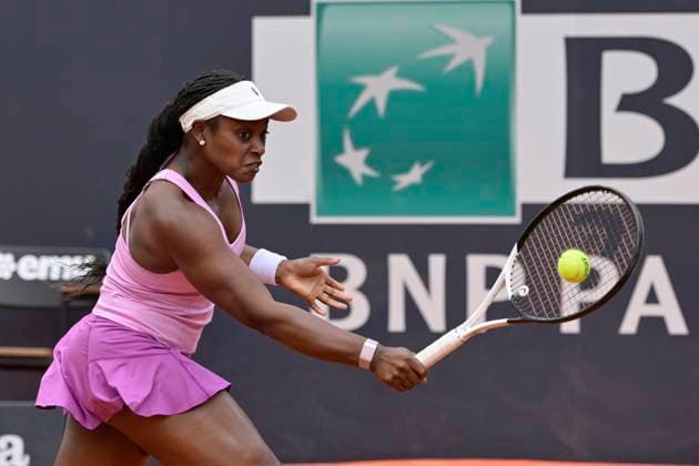 Photo Fabrizio Corradetti LaPresse May 11 2023 Rome, Italy Tennis Internazionali BNL d Italia 2023 Victoria Azarenka (BLR) vs Sloane Stephens (USA) In the pic: Sloane Stephens (USA)  Copyright: xFabrizioxCorradettix xLaPressex