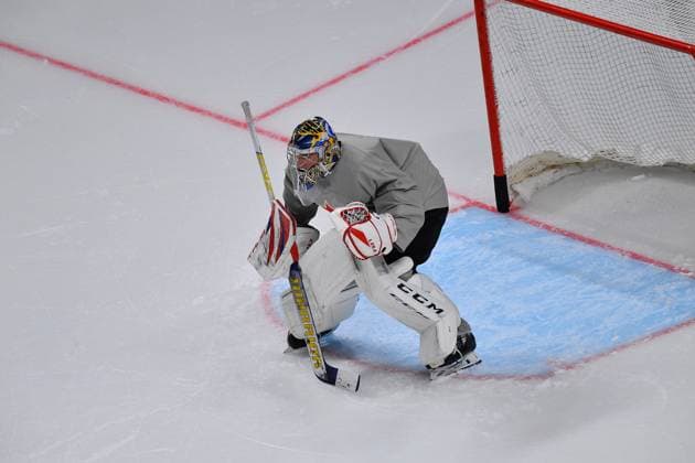 RIGA, LATVIA - MAY 11, 2022: Practice team Canada. IIHF 2023 Ice hockey, Eishockey World Championship, WM, Weltmeisterschaft  Copyright: xVITALIIxKLIUIEVx