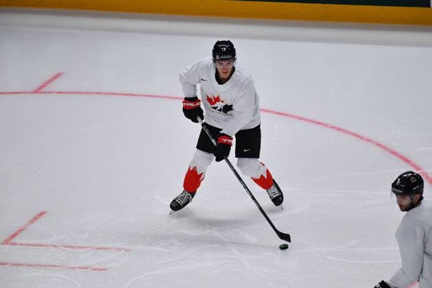 RIGA, LATVIA - MAY 11, 2022: Practice team Canada. IIHF 2023 Ice hockey, Eishockey World Championship, WM, Weltmeisterschaft  Copyright: xVITALIIxKLIUIEVx